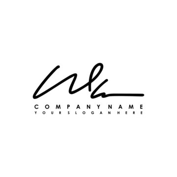 WL initials signature logo. Handwriting logo vector templates. Logo for business, beauty, fashion, signature
