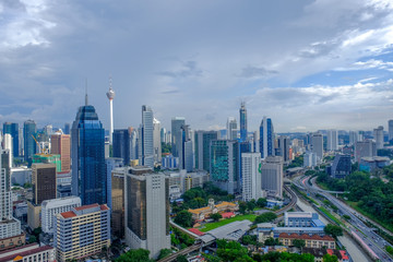 Fototapeta na wymiar Beautiful scenery of Kuala Lumpur City Centre