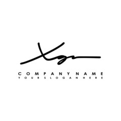 XG initials signature logo. Handwriting logo vector templates. Logo for business, beauty, fashion, signature