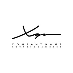 XQ initials signature logo. Handwriting logo vector templates. Logo for business, beauty, fashion, signature