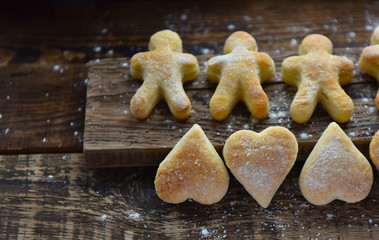 cookies of different shapes sprinkled with sand