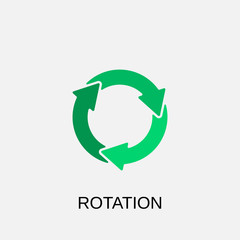 Rotation icon. Rotation symbol. Flat design. Stock - Vector illustration