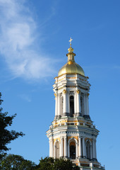 Fototapeta na wymiar Great Bell Tower of the Kiev-Pechersk Lavra. Kiev, Ukraine