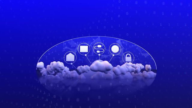Cloud computing data flow loop 4k