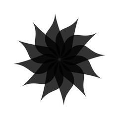 Light black abstract geometric flower logo template. Business abstract icon isolated on white. Use for logo, sign, symbol, web, label, icon. Vector illustration