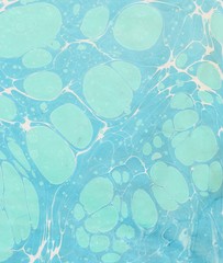 Green blue turquoise marble background, marbling texture