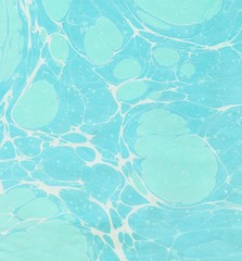 Green blue turquoise marble background, marbling texture