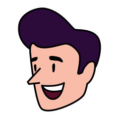 Isolated man head vector design