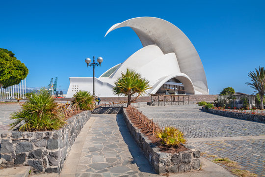 Auditorium in Santa Cruz de Tenerife. Canary Islands, Spain