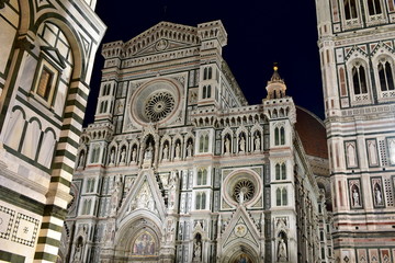 Santa Maria del Fiore Cathedral at night. Florence. Italy.