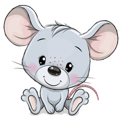 Cartoon Mouse isolated on a white background