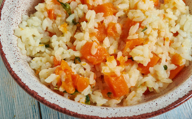 Risotto with Butternut Squash and  Kale