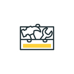 Isolated construction box icon fill vector design