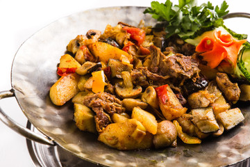 beautiful restaurant dish of Azerbaijan cuisine