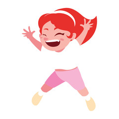 Isolated girl cartoon vector design