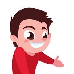 Isolated boy cartoon vector design