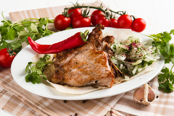 grilled fresh piece of meat