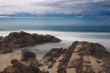 Australian Coastline long exposure Hallidays Point Back Beach