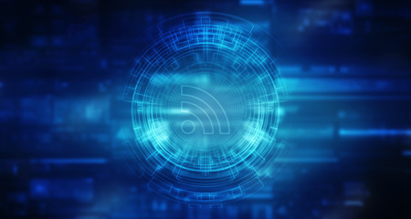 2d illustration WiFi symbol 