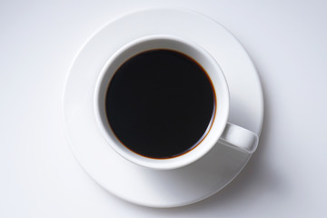 cup of coffee isolated on white