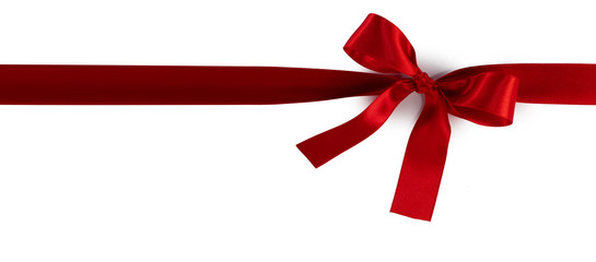Red gift bow on white - 299280441