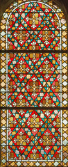 Stained-glass window in church