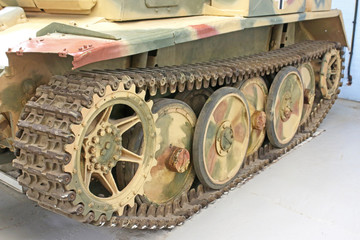 Vintage military tank tracks