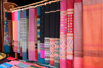 Thai fabric in store