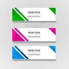 Set of Business webinar horizontal banner template design. Modern banner design background . Usable for banner, cover, and header.