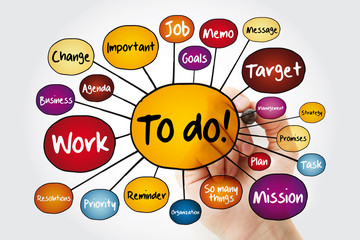 To Do mind map flowchart with marker, business concept for presentations and reports