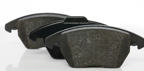 Black metal car breaking pads