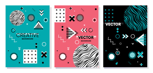 Modern abstract geometric pattern background design. EPS 10 Vector Use for cover, poster, template, brochure, decorated and flyer. Hand drawn illustration.
