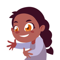 Isolated girl cartoon vector design