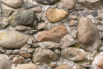 Old stone masonry wall