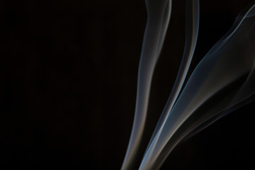 white rising smoke from aromatic stick