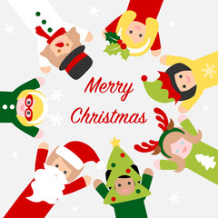 People in Christmas costume - colorful