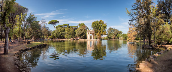 Asclepius Greek Temple in Villa Borghese, Rome Italy