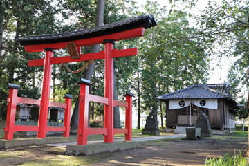 久伊豆神社の社殿と鳥居