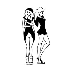 Supermodels avatar women vector design