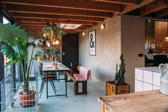 Interior Of A House In Vintage Loft Style