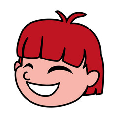 Isolated boy cartoon head vector design