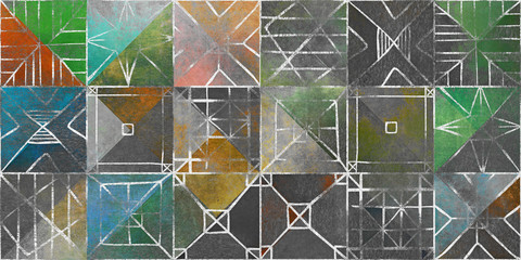 wallpaper textures and abstract colorful patterns, wall tiles - obrazy, fototapety, plakaty