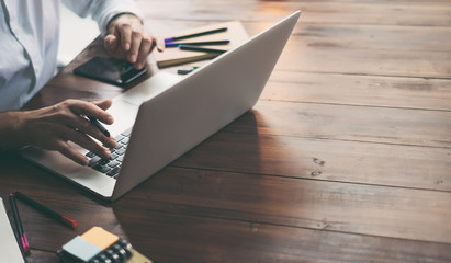 Man working on laptop