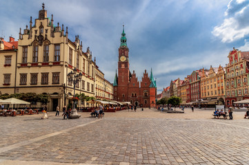 Fototapeta na wymiar Market square of Wroclaw - Poland