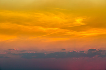 Fiery orange sunset sky. Beautiful sky.