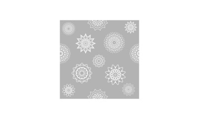 Snowflake vector seamless pattern