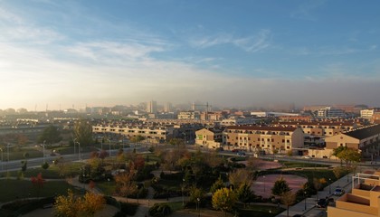 City with polluted air.