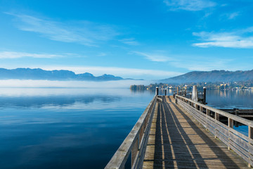 Fantastic view of the Traunsee and the skyline of Gmunden, O&Ouml;, Austria