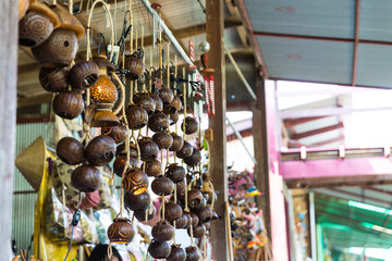 RATCHABURI , THAILAND FEBRUARY 27 , 2016 : Floating market in Damnernsaduek.This is a nice place for tourist looking for thai culture.