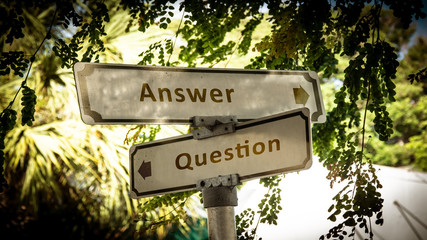 Street Sign to Answer versus Question